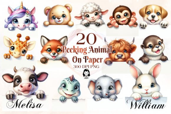 20 Cute Peeking Animal Clipart: Beyond Basic Design Assets