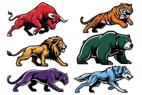 Animal Mascot and Sports Logos SVG: Command Attention with Feral Energy