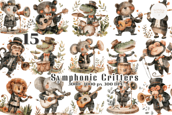 Animal Musicians Art: Symphonic Animals for Creative Projects