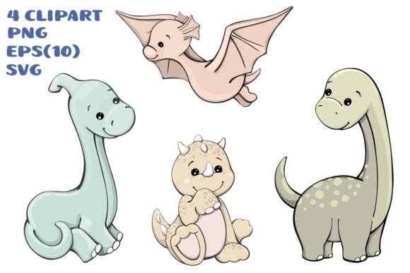 Boho Dinosaur Clipart: Modern SVG Assets