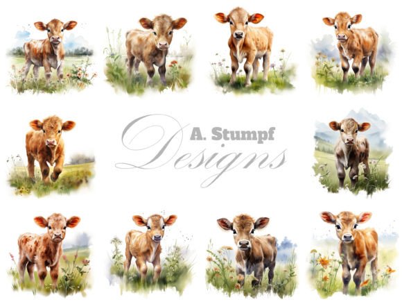 Calf Clipart Watercolor Farm Animal Set: A Designer's Guide