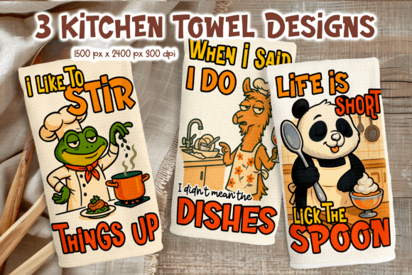 Funny Animal Kitchen Towels Sublimation: Design That Makes You Smile