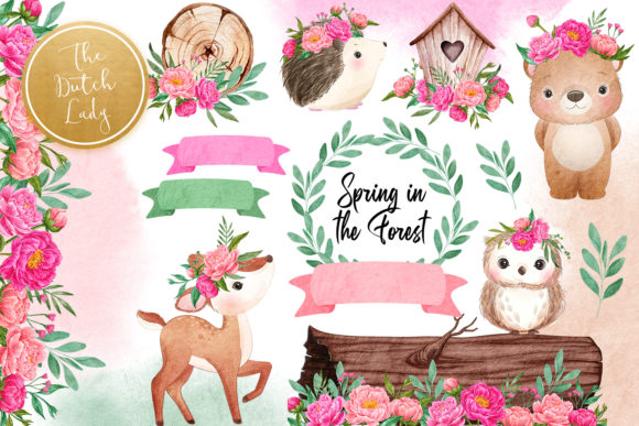 Spring Forest Animal Clipart: 20 Premium Images for Your Projects