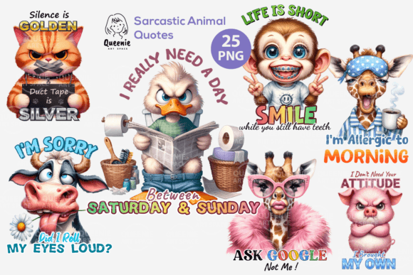 Unleash Your Brand's Wit with Funny Sarcastic Animal Quotes Png